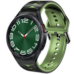 سوار ساعة سيليكون بنقشة منحنية، لساعات Samsung Galaxy Watch 6 Classic مقاس 47 مم، لساعات Samsung Galaxy Watch 6 مقاس 44 مم، لساعات Samsung Galaxy Watch 6 مقاس 40 مم