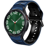 سوار ساعة سيليكون بنقشة منحنية، لساعات Samsung Galaxy Watch 6 Classic مقاس 47 مم، لساعات Samsung Galaxy Watch 6 مقاس 44 مم، لساعات Samsung Galaxy Watch 6 مقاس 40 مم