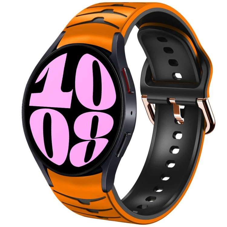 سوار ساعة سيليكون بنقشة منحنية، لساعات Samsung Galaxy Watch 6 Classic مقاس 47 مم، لساعات Samsung Galaxy Watch 6 مقاس 44 مم، لساعات Samsung Galaxy Watch 6 مقاس 40 مم