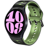سوار ساعة سيليكون بنقشة منحنية، لساعات Samsung Galaxy Watch 6 Classic مقاس 47 مم، لساعات Samsung Galaxy Watch 6 مقاس 44 مم، لساعات Samsung Galaxy Watch 6 مقاس 40 مم