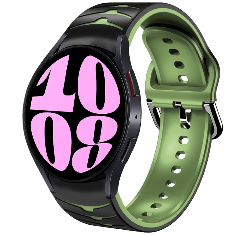 سوار ساعة سيليكون بنقشة منحنية، لساعات Samsung Galaxy Watch 6 Classic مقاس 47 مم، لساعات Samsung Galaxy Watch 6 مقاس 44 مم، لساعات Samsung Galaxy Watch 6 مقاس 40 مم