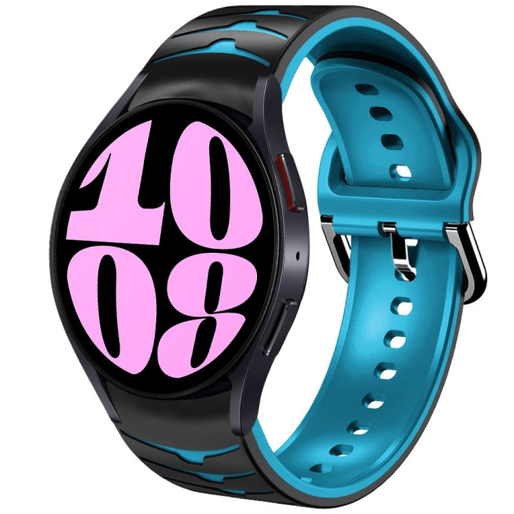 سوار ساعة سيليكون بنقشة منحنية، لساعات Samsung Galaxy Watch 6 Classic مقاس 47 مم، لساعات Samsung Galaxy Watch 6 مقاس 44 مم، لساعات Samsung Galaxy Watch 6 مقاس 40 مم