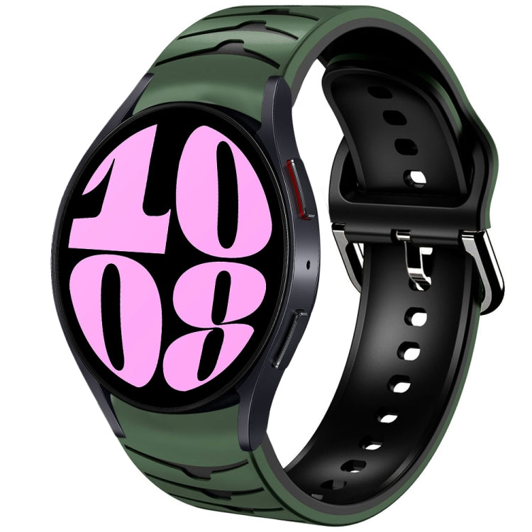 سوار ساعة سيليكون بنقشة منحنية، لساعات Samsung Galaxy Watch 6 Classic مقاس 47 مم، لساعات Samsung Galaxy Watch 6 مقاس 44 مم، لساعات Samsung Galaxy Watch 6 مقاس 40 مم