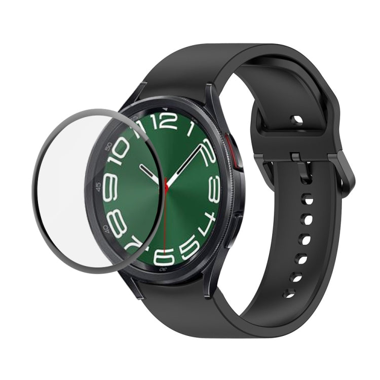 JUNSUNMAY Silicone Adjustable Strap + Full Coverage PMMA Screen Protector Kit, For Samsung Galaxy Watch6 Classic 47mm, For Samsung Galaxy Watch6 44mm, For Samsung Galaxy Watch6 40mm