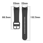JUNSUNMAY Silicone Adjustable Strap + Full Coverage PMMA Screen Protector Kit, For Samsung Galaxy Watch5 40mm, For Samsung Galaxy Watch4 44mm, For Samsung Galaxy Watch4 40mm