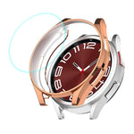 ENKAY Hat-Prince Electroplated Soft TPU Case + 0.2mm 9H Glass Screen Protector, For Samsung Galaxy Watch6 Classic 47mm, For Samsung Galaxy Watch6 Classic 43mm