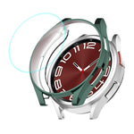 ENKAY Hat-Prince Electroplated Soft TPU Case + 0.2mm 9H Glass Screen Protector, For Samsung Galaxy Watch6 Classic 47mm, For Samsung Galaxy Watch6 Classic 43mm