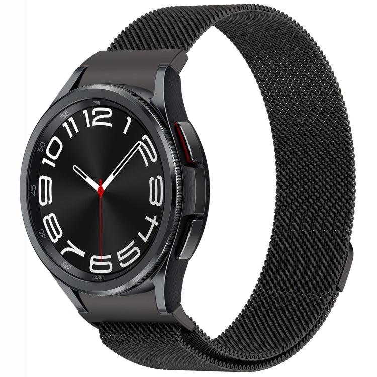 سوار ساعة معدني مغناطيسي بنمط زر ميلان، لساعات Samsung Galaxy Watch 6 Classic، وSamsung Galaxy Watch5 / 5 Pro، وSamsung Galaxy Watch4 / 4 Classic 46mm، وSamsung Galaxy Watch3 41mm