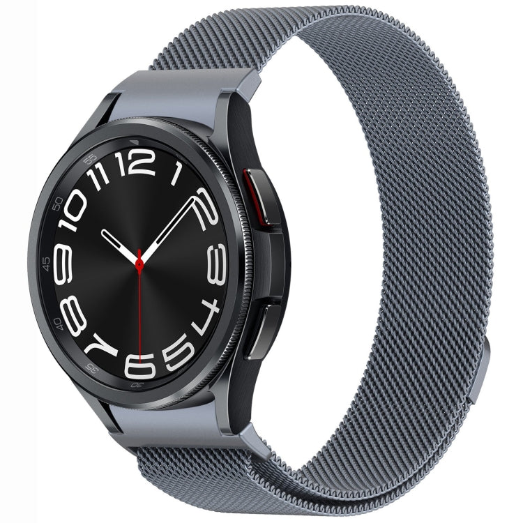 سوار ساعة معدني مغناطيسي بنمط زر ميلان، لساعات Samsung Galaxy Watch 6 Classic، وSamsung Galaxy Watch5 / 5 Pro، وSamsung Galaxy Watch4 / 4 Classic 46mm، وSamsung Galaxy Watch3 41mm
