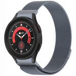 سوار ساعة معدني مغناطيسي بنمط زر ميلان، لساعات Samsung Galaxy Watch 6 Classic، وSamsung Galaxy Watch5 / 5 Pro، وSamsung Galaxy Watch4 / 4 Classic 46mm، وSamsung Galaxy Watch3 41mm