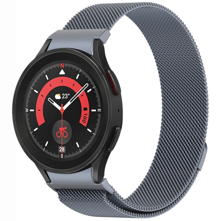 سوار ساعة معدني مغناطيسي بنمط زر ميلان، لساعات Samsung Galaxy Watch 6 Classic، وSamsung Galaxy Watch5 / 5 Pro، وSamsung Galaxy Watch4 / 4 Classic 46mm، وSamsung Galaxy Watch3 41mm