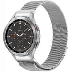 سوار ساعة معدني مغناطيسي بنمط زر ميلان، لساعات Samsung Galaxy Watch 6 Classic، وSamsung Galaxy Watch5 / 5 Pro، وSamsung Galaxy Watch4 / 4 Classic 46mm، وSamsung Galaxy Watch3 41mm