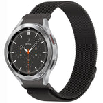 سوار ساعة معدني مغناطيسي بنمط زر ميلان، لساعات Samsung Galaxy Watch 6 Classic، وSamsung Galaxy Watch5 / 5 Pro، وSamsung Galaxy Watch4 / 4 Classic 46mm، وSamsung Galaxy Watch3 41mm