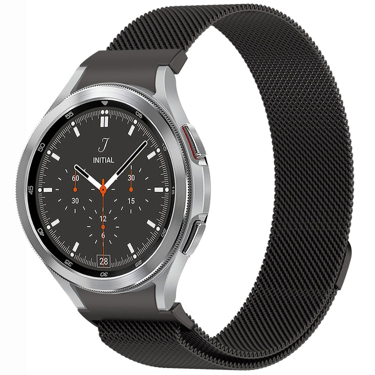 سوار ساعة معدني مغناطيسي بنمط زر ميلان، لساعات Samsung Galaxy Watch 6 Classic، وSamsung Galaxy Watch5 / 5 Pro، وSamsung Galaxy Watch4 / 4 Classic 46mm، وSamsung Galaxy Watch3 41mm
