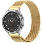 سوار ساعة معدني مغناطيسي بنمط زر ميلان، لساعات Samsung Galaxy Watch 6 Classic، وSamsung Galaxy Watch5 / 5 Pro، وSamsung Galaxy Watch4 / 4 Classic 46mm، وSamsung Galaxy Watch3 41mm