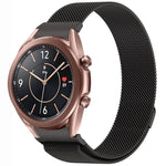 سوار ساعة معدني مغناطيسي بنمط زر ميلان، لساعات Samsung Galaxy Watch 6 Classic، وSamsung Galaxy Watch5 / 5 Pro، وSamsung Galaxy Watch4 / 4 Classic 46mm، وSamsung Galaxy Watch3 41mm
