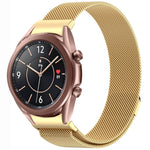 سوار ساعة معدني مغناطيسي بنمط زر ميلان، لساعات Samsung Galaxy Watch 6 Classic، وSamsung Galaxy Watch5 / 5 Pro، وSamsung Galaxy Watch4 / 4 Classic 46mm، وSamsung Galaxy Watch3 41mm