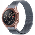 سوار ساعة معدني مغناطيسي بنمط زر ميلان، لساعات Samsung Galaxy Watch 6 Classic، وSamsung Galaxy Watch5 / 5 Pro، وSamsung Galaxy Watch4 / 4 Classic 46mm، وSamsung Galaxy Watch3 41mm