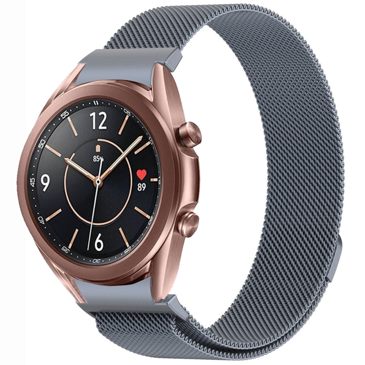 سوار ساعة معدني مغناطيسي بنمط زر ميلان، لساعات Samsung Galaxy Watch 6 Classic، وSamsung Galaxy Watch5 / 5 Pro، وSamsung Galaxy Watch4 / 4 Classic 46mm، وSamsung Galaxy Watch3 41mm