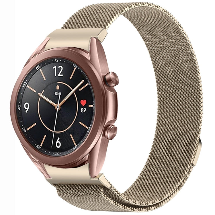 سوار ساعة معدني مغناطيسي بنمط زر ميلان، لساعات Samsung Galaxy Watch 6 Classic، وSamsung Galaxy Watch5 / 5 Pro، وSamsung Galaxy Watch4 / 4 Classic 46mm، وSamsung Galaxy Watch3 41mm