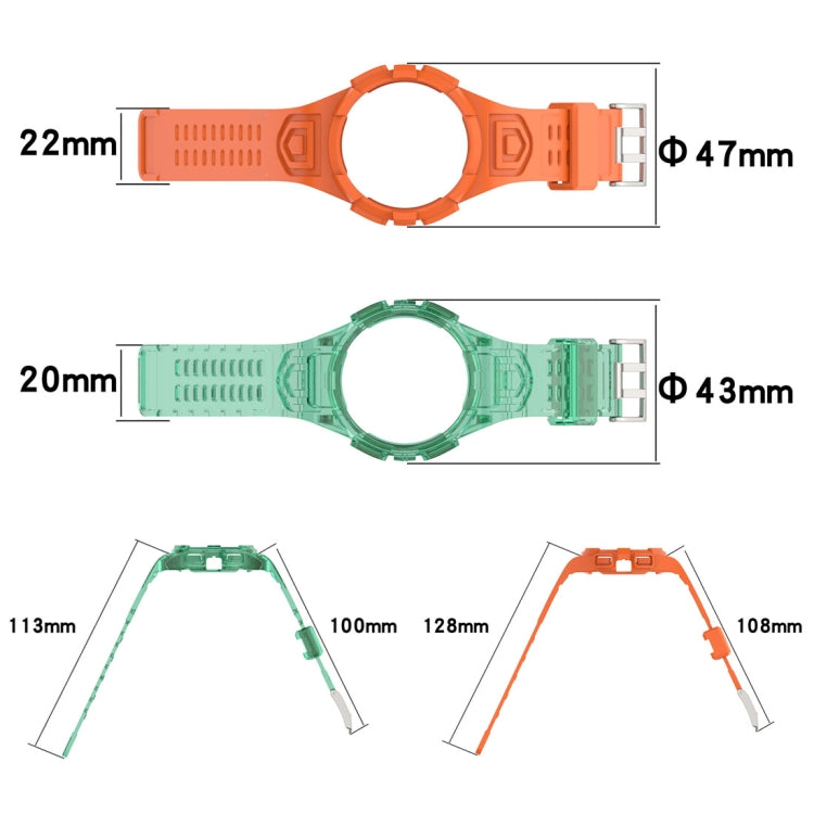 TPU Integrated Silicone Watch Band, For Samsung Galaxy Watch6 44mm, For Samsung Galaxy Watch6 40mm