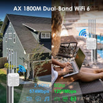 راوتر واي فاي WAVLINK WN573HX1 6 AX1800 مقاوم للماء IP67 خارجي ثنائي النطاق، قابس أمريكي، قابس أوروبي، قابس بريطاني، قابس أسترالي