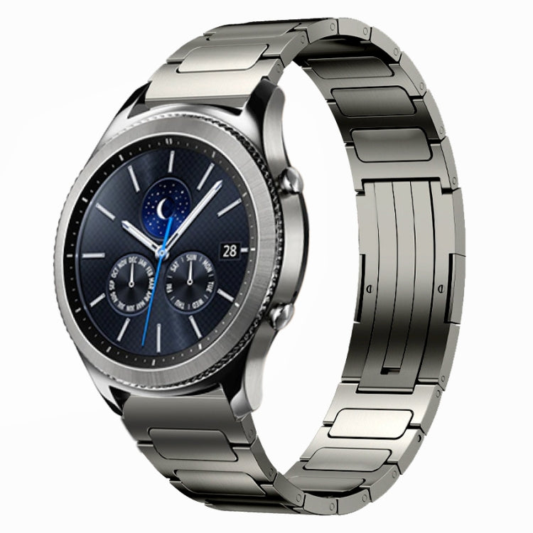 22mm I-Shaped Titanium Alloy Watch Band, For Samsung Galaxy Watch3 45mm, For Samsung Gear S3 Classic, For Samsung Gear S3 Frontier