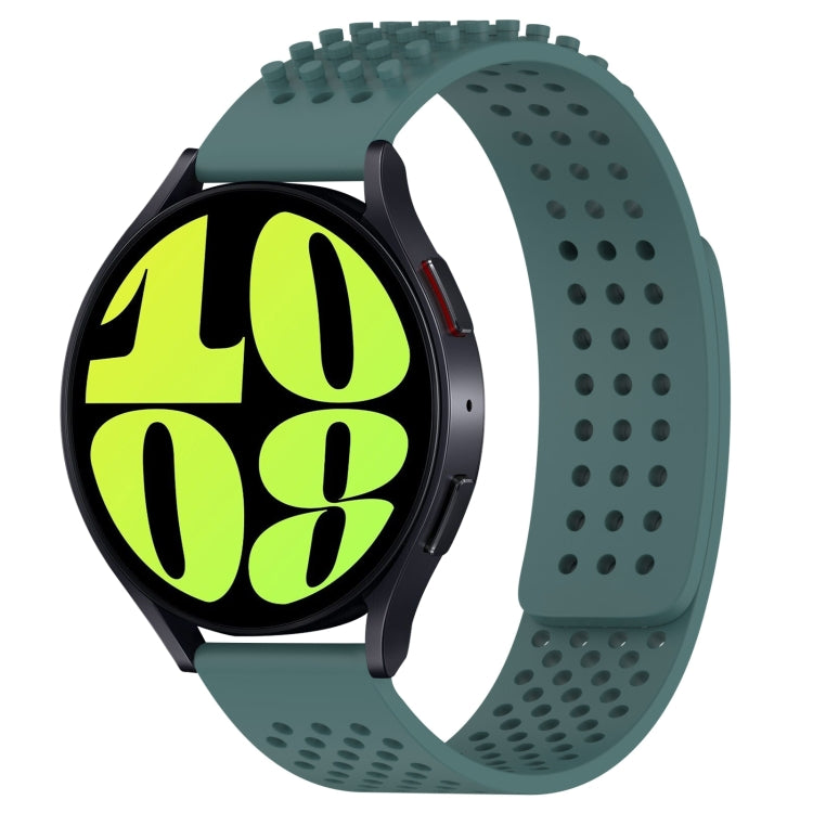 20mm Holes Breathable 3D Dots Silicone Watch Band, For Samsung Galaxy Watch 6 Classic 47mm, For Samsung Galaxy Watch 6 44mm, For Samsung Galaxy Watch 6 40mm