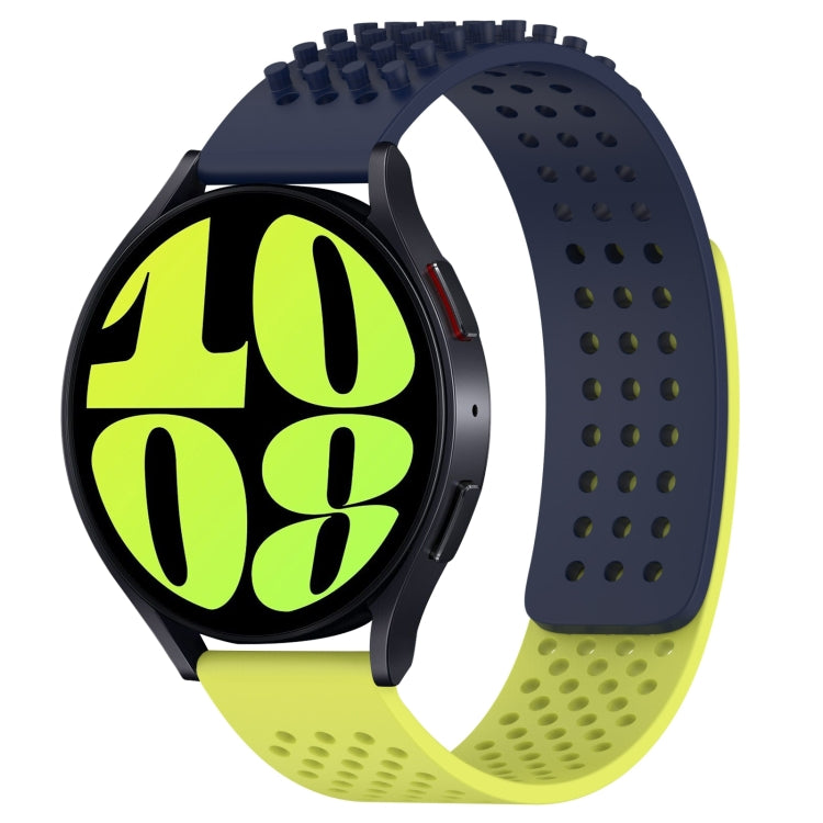 20mm Holes Breathable 3D Dots Silicone Watch Band, For Samsung Galaxy Watch 6 Classic 47mm, For Samsung Galaxy Watch 6 44mm, For Samsung Galaxy Watch 6 40mm