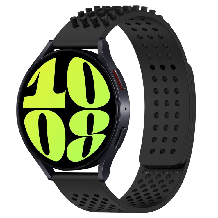 20mm Holes Breathable 3D Dots Silicone Watch Band, For Samsung Galaxy Watch 6 Classic 47mm, For Samsung Galaxy Watch 6 44mm, For Samsung Galaxy Watch 6 40mm