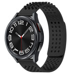 20mm Holes Breathable 3D Dots Silicone Watch Band, For Samsung Galaxy Watch 6 Classic 47mm, For Samsung Galaxy Watch 6 44mm, For Samsung Galaxy Watch 6 40mm