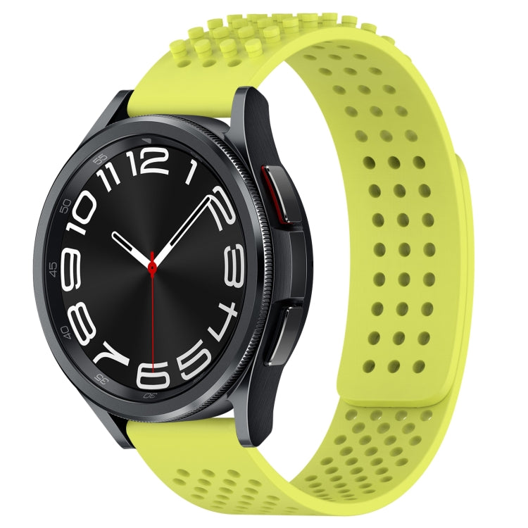 20mm Holes Breathable 3D Dots Silicone Watch Band, For Samsung Galaxy Watch 6 Classic 47mm, For Samsung Galaxy Watch 6 44mm, For Samsung Galaxy Watch 6 40mm