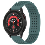 20mm Holes Breathable 3D Dots Silicone Watch Band, For Samsung Galaxy Watch 5  44mm, For Samsung Galaxy Watch 5 Pro  45mm, For Samsung Galaxy Watch 5  40mm