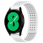 20mm Holes Breathable 3D Dots Silicone Watch Band, For Samsung Galaxy Watch 4 44mm, For Samsung Galaxy Watch 4 40mm, For Samsung  Galaxy Watch 4 Classic 46mm