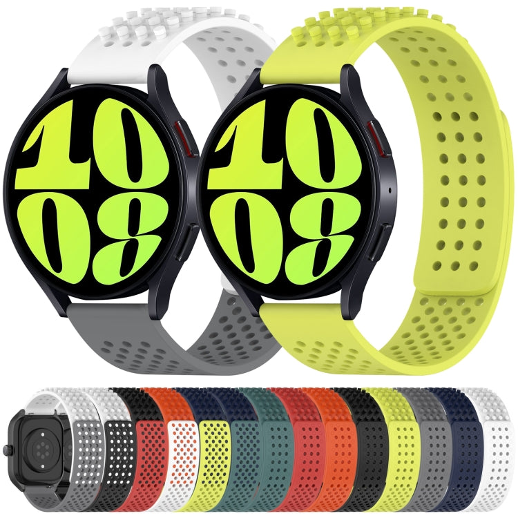 20mm Holes Breathable 3D Dots Silicone Watch Band, For Samsung  Galaxy Watch 4 Classic 42mm, For Samsung Galaxy Watch Active 2 44mm, For Samsung Galaxy Watch Active 2 40mm