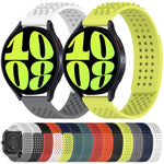 20mm Holes Breathable 3D Dots Silicone Watch Band, For Samsung Galaxy Watch 6 Classic 47mm, For Samsung Galaxy Watch 6 44mm, For Samsung Galaxy Watch 6 40mm