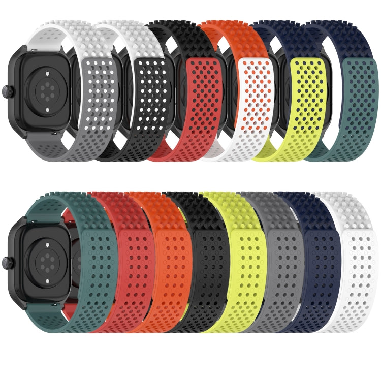 20mm Holes Breathable 3D Dots Silicone Watch Band, For Samsung Galaxy Watch 4 44mm, For Samsung Galaxy Watch 4 40mm, For Samsung  Galaxy Watch 4 Classic 46mm