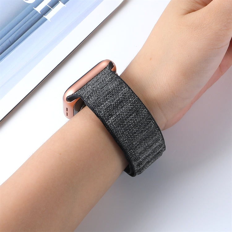 Denim Magnetic Watch Band, For Apple Watch Ultra 49mm, For Apple Watch 8 41mm, For Apple Watch 8 45mm, For  Apple Watch SE 2022 40mm, For Apple Watch SE 2022 44mm, For Apple Watch 7 41mm, For Apple Watch 7 45mm, For Apple Watch SE 40mm                 ...