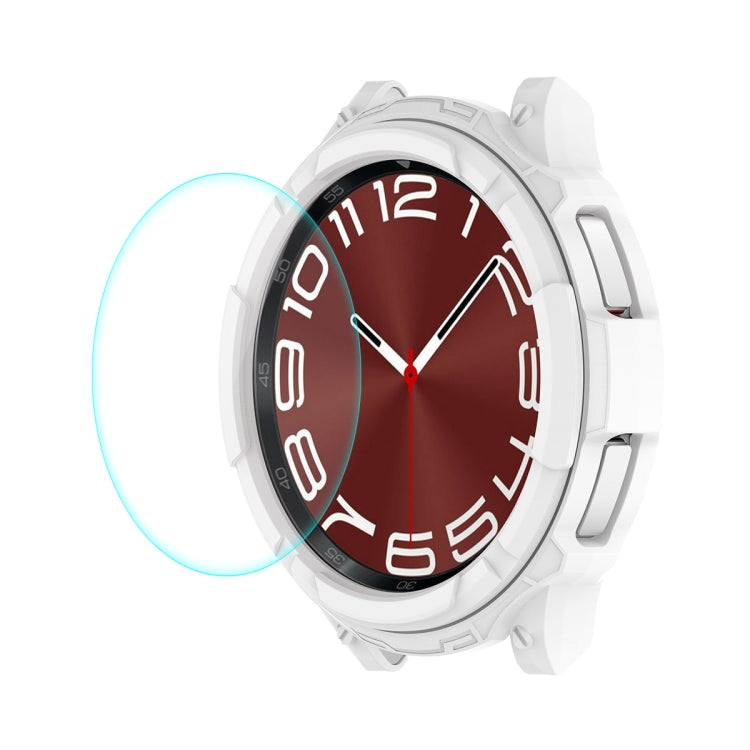 ENKAY Hat-Prince 2 in 1 TPU Armor Watch Case + 0.2mm 9H Tempered Glass Screen Protector, For Samsung Galaxy Watch6 Classic 47mm, For Samsung Galaxy Watch6 Classic 43mm