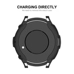 ENKAY Hat-Prince 2 in 1 TPU Armor Watch Case + 0.2mm 9H Tempered Glass Screen Protector, For Samsung Galaxy Watch6 Classic 47mm, For Samsung Galaxy Watch6 Classic 43mm