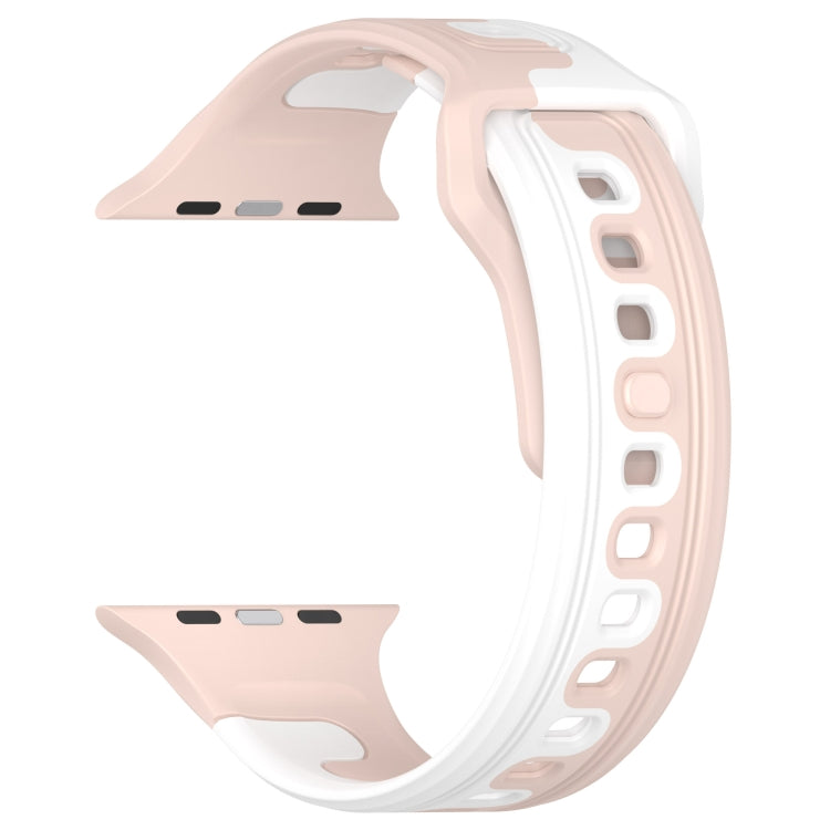 Double Color Silicone Watch Band, For Apple Watch 5 44mm, For Apple Watch 5 40mm, For Apple Watch 4 44mm, For Apple Watch 4 40mm