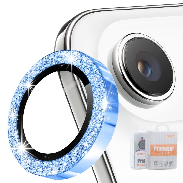 فيلم زجاج مقسى من سبائك الألمنيوم لعدسة الكاميرا الخلفية مع بريق ENKAY Hat-Prince، لهواتف iPhone 17 Pro / 17 Pro Max، iPhone 17، iPhone Air، iPhone 15 Pro / 15 Pro Max، iPhone 15 / 15 Plus