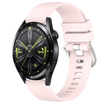 Liquid Glossy Silver Buckle Silicone Watch Band, For Huawei Watch GT3 42mm 20mm, For Huawei Watch 3 22mm, For Huawei Watch GT2 Pro 22mm, For Huawei Watch GT2 46mm 22mm