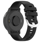 Liquid Glossy Silver Buckle Silicone Watch Band, For Garmin Active5, For Garmin VivoMove Trend, For Garmin Venu SQ2, For Garmin Venu / Venu SQ