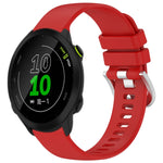 Liquid Glossy Silver Buckle Silicone Watch Band, For Garmin Vivomove Sport, For Garmin Venu 2 Plus, For Garmin Vivoactive3 / 3 Music, For Garmin Forerunner 158 / 55