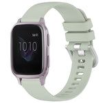 Liquid Glossy Silver Buckle Silicone Watch Band, For Garmin Active5, For Garmin VivoMove Trend, For Garmin Venu SQ2, For Garmin Venu / Venu SQ