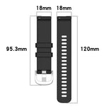 Liquid Glossy Silver Buckle Silicone Watch Band, For Garmin Vivoactive 4S, For Garmin Vivomove 3S