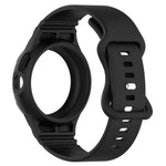 Leather Texture Silicone Integrated Watch Band, For Goolge  Pixel Watch 2