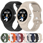Leather Texture Silicone Integrated Watch Band, For Goolge  Pixel Watch 2