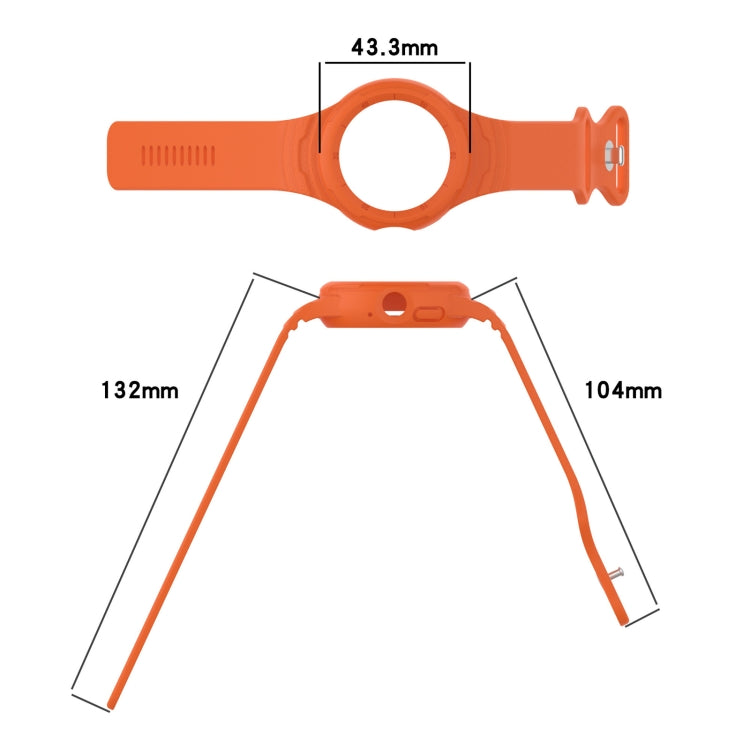 Leather Texture Silicone Integrated Watch Band, For Goolge  Pixel Watch 2